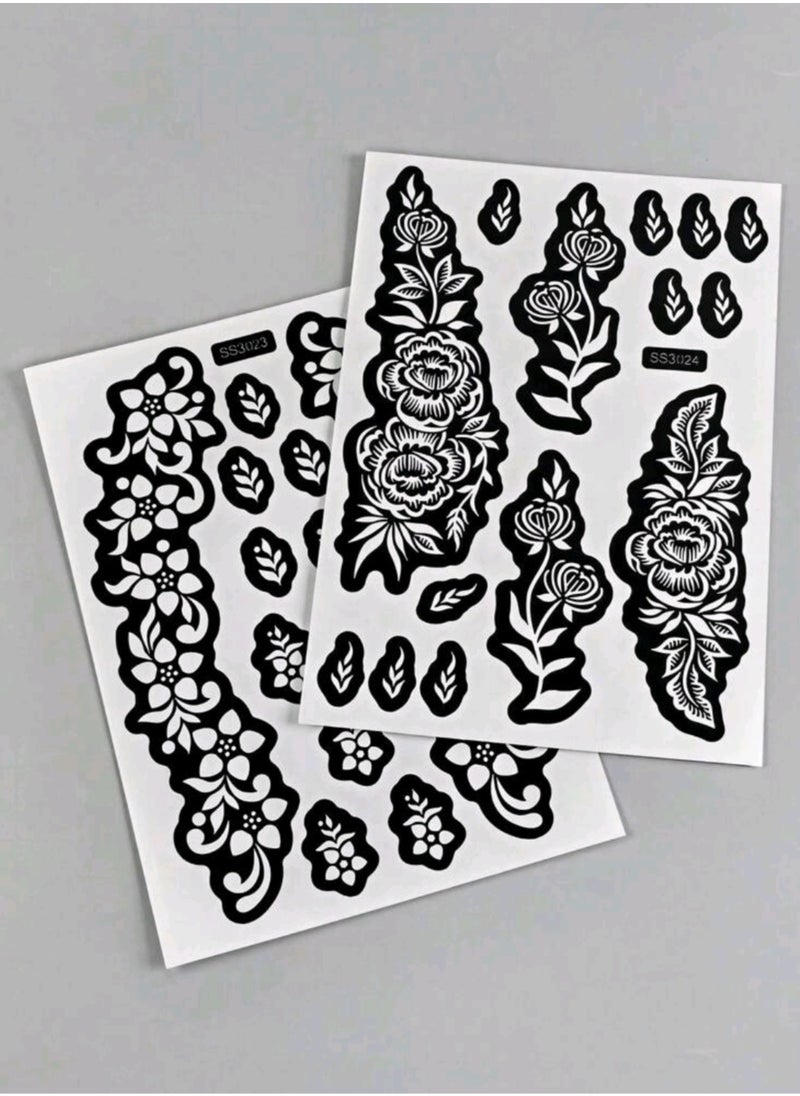 2pcs/set Hand Flower Henna Hollow Out Template Stickers - pzsku/Z1005C5BDB3C85897D5DBZ/45/_/1729702370/fdd19746-942a-47f9-87fb-a1c066be39af