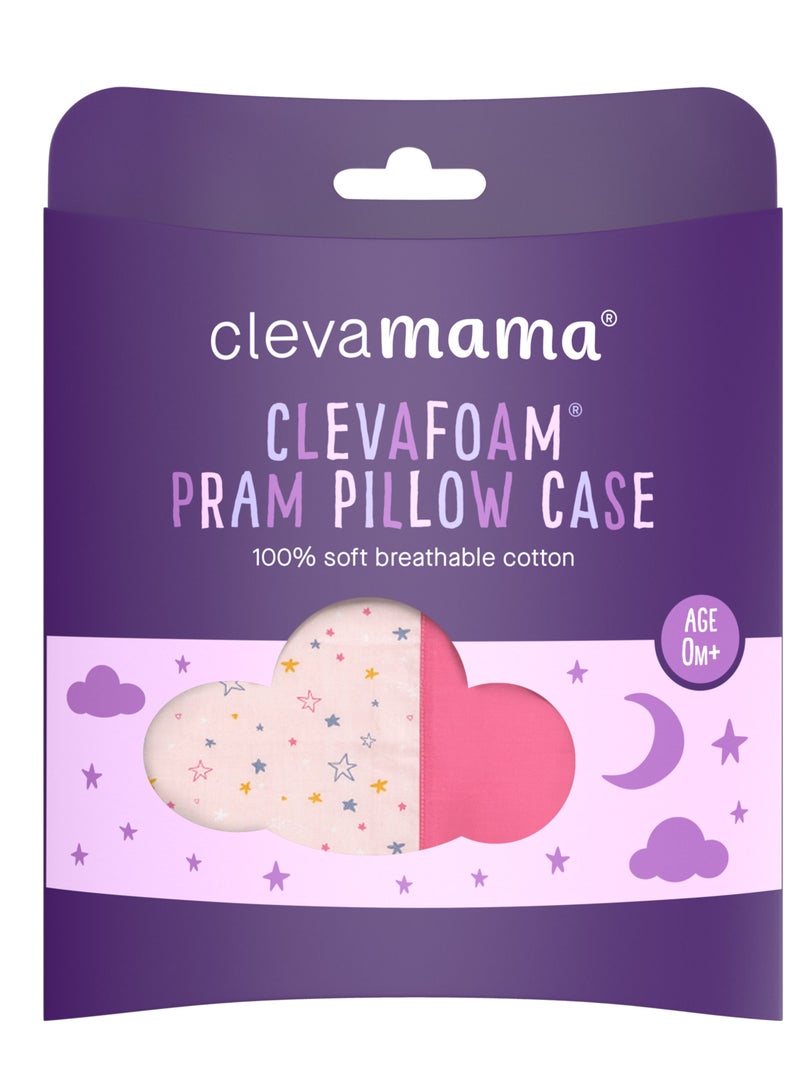 Clevamama ClevaFoam Pram Pillow Case - Pink - Image 4