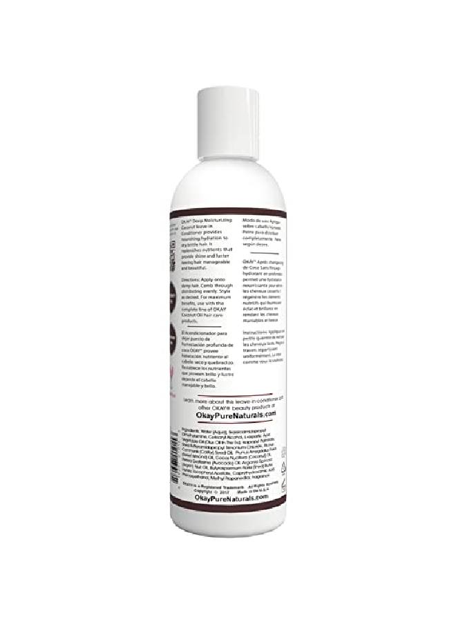 OKAY Coconut Deep Moisturizing Leave In Conditioner Helps Replenish Moisture And Elasticity For Healthy Strong Hair Sulfatesiliconeparaben Free For All Hair Types And Textures Made In Usa 8Oz - Image 4