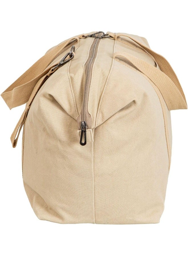 Bimbidreams Family Travel Bag Spacious & Durable Canvas Duffle For Parents & Kids, Perfect For Weekend Getaways, Beach, & Everyday Use (Linen)  - Image 4
