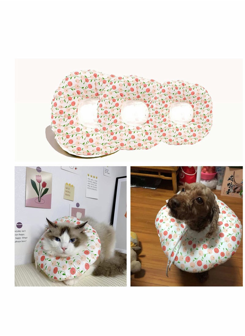 SYOSI - Adjustable Cat Recovery Collar,  Cat Collar, Adjustable Cat Cone Collar Soft, Cat Recovery Collar, Cat Cones After Surgery for Kittens L Flower - Image 1