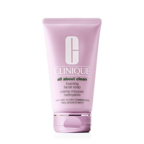 CLINIQUE Clinique All About Clean Foaming Face Soap With Hyaluronic Acid  Glycerin For Very Dry to Dry Combination Skin Types 5 Fl Oz