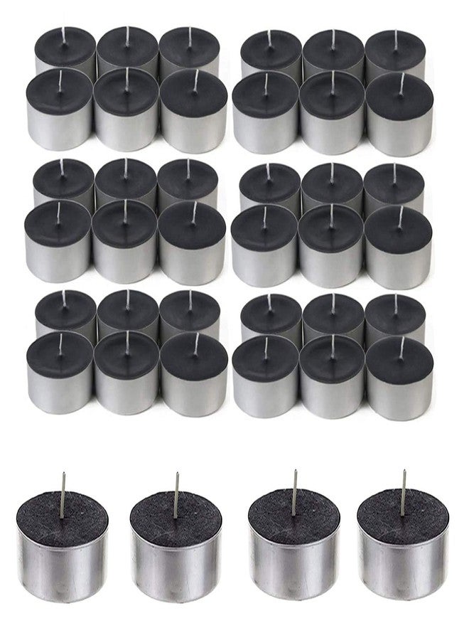 atorakushon® Smokeless Scented 40 Black Tealight t-lite Floating Candle Decorate Diwali Party - Image 1