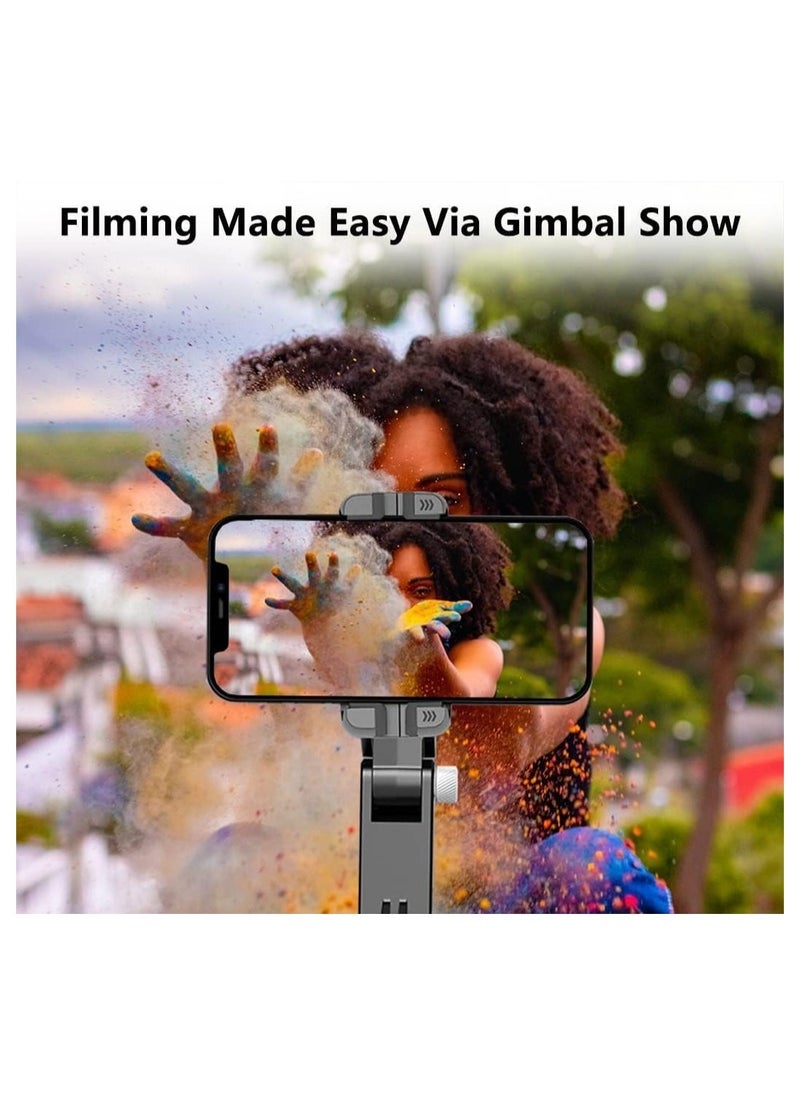 ماركة غير محددة 4 in 1 Selfie Stick, Portable Tripod Gimbal stabilizer with Built-In Extension Rod, APP Interaction and remote-control phone gimbal, Auto Balance and auto face tracking gimbal for Vlog  - Image 3