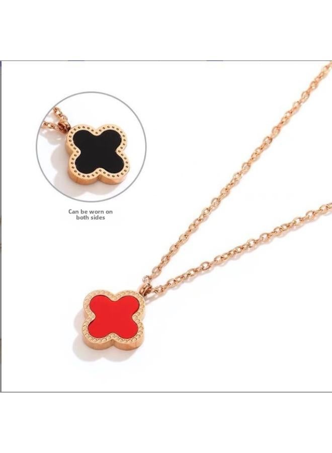 New Necklace Titanium Steel Non-fading Women's Fashion Simple Niche Design Sense Jewelry Necklace Women's All-match High Sense 