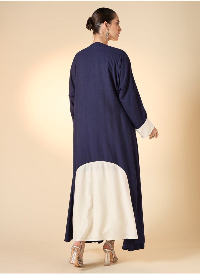Hadiyath Al Madinah - Colorblock Abaya Set 3-Piece - HM - Image 1