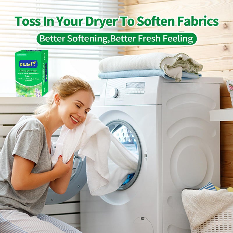 DR. EASY DR.EASY SUMMER FRESH Dryer Sheets Plant Based Formula 200 Ct Fabric Softener sheets for Laundry Essential Oil Scented No Artificial Fragrances No Dyes Reduce Static & Wrinkles Help Repel Pet Hair - Image 5