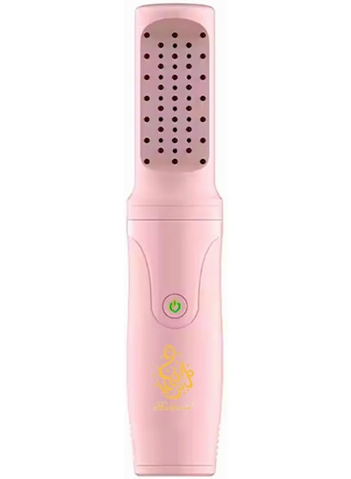 Bakhoor Rechargeable Hair Incense Burner  Portable Comb Oud Bakhoor Holder Electric Aromatherapy Machine Ideal for home, Office and Car (Pink) - Image 2