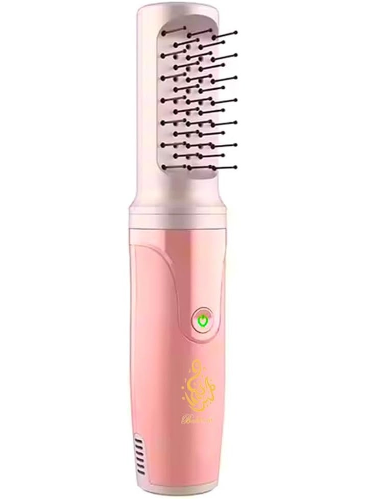 Bakhoor Rechargeable Hair Incense Burner  Portable Comb Oud Bakhoor Holder Electric Aromatherapy Machine Ideal for home, Office and Car (Pink) - Image 3