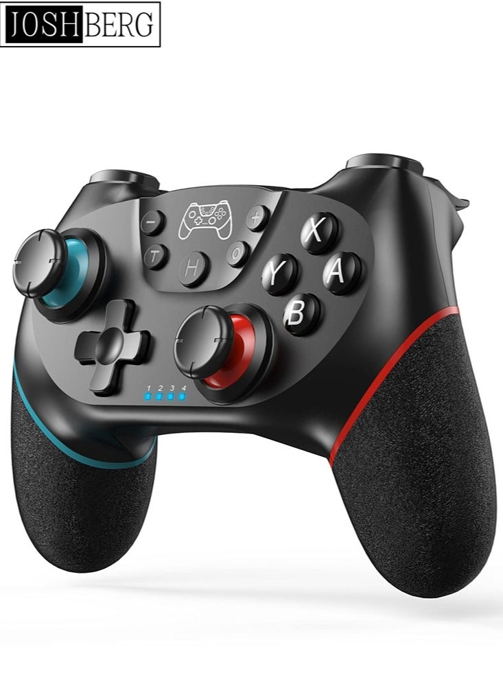 جوشبيرغ وحدة تحكم لاسلكية مطورة لجهاز Switch/Lite/OLED Pro وحدة تحكم لجهاز التحكم عن بعد Switch تدعم لوحة الألعاب الاستيقاظ ومحور الدوران والتوربو والاهتزاز المزدوج ووظيفة لقطة الشاشة  - Image 1