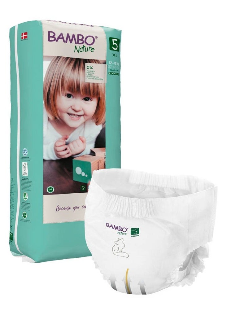 BAMBO NATURE Bambo Nature - Eco-Friendly Pants Diapers, Size 5, 12-20Kg - 38 Pants Tall Pack  - Image 2