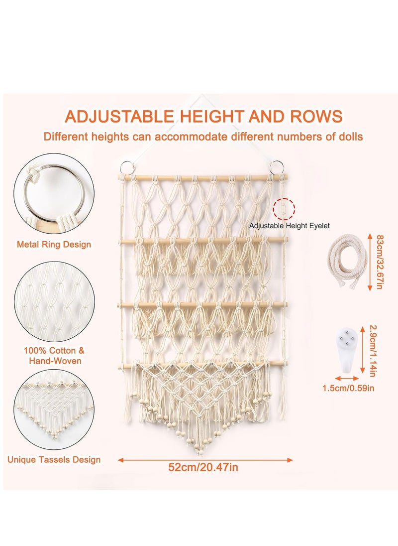 SYOSI - Stuffed Animal Toy Hammock 3 Layer Plush Toy Hanging Organizer Net Height Adjustable Jumbo Toy Net Hammock for Stuffed Animal Wall Large Kids Children Toy Net Organizer for Children's Room Nursery - Image 1