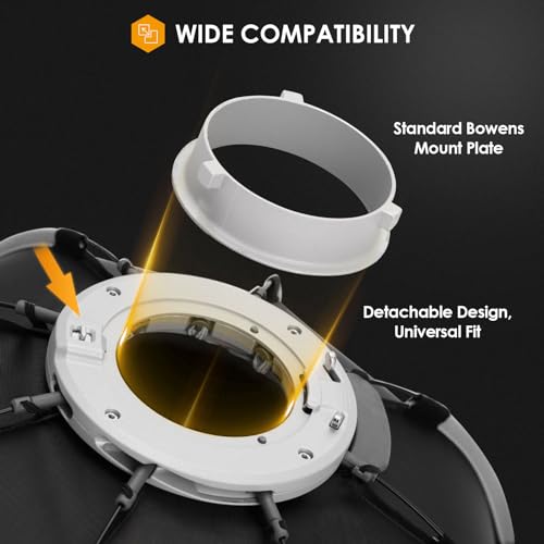 TARION Quick Release Octagonal Softbox - Bowens Mount Softbox with Diffusers/Honeycomb Grid/Carrying Bag for Live Streaming, Photography, Videography (Octagonal 35.4"/90cm) - Image 4