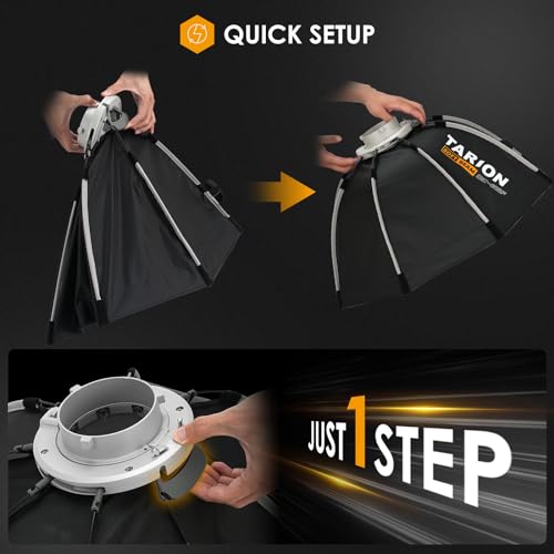 TARION Quick Release Octagonal Softbox - Bowens Mount Softbox with Diffusers/Honeycomb Grid/Carrying Bag for Live Streaming, Photography, Videography (Octagonal 35.4"/90cm) - Image 2