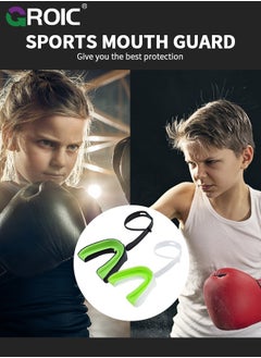 GROIC 2 Pack Mouth Guard with Strap, Sports Mouth Guard Soft Mouth Guard Football for Youth & Adult, Mouthpiece Boxing for Rugby, Hockey, Basketball, Boxing, MMA, Lacrosse  - Image 3