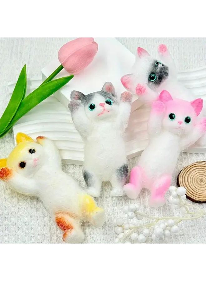 Surrender Yellow Cute Cat DIY Squishy Toy Soft TPR Kawaii Cats Unique Gift For Teens Kids Adults - Image 2