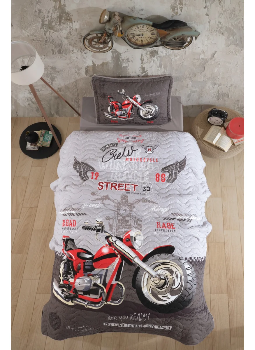 كلاسي Classy Ranforce Bedspread Single Street King V1 Gray