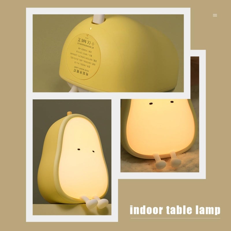 VICASKY Rechargeable Small Night Light Pear-Shaped Bedside Lamp with Touch Control, Decorative Indoor Table Lamp for Nursery and Bedroom, Portable USB Nightlight and Adults - Image 5