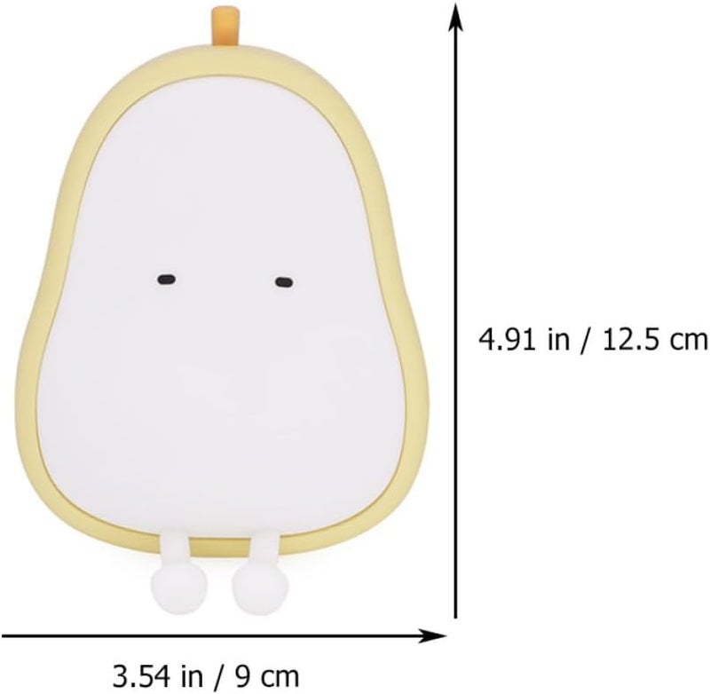 VICASKY Rechargeable Small Night Light Pear-Shaped Bedside Lamp with Touch Control, Decorative Indoor Table Lamp for Nursery and Bedroom, Portable USB Nightlight and Adults - Image 2