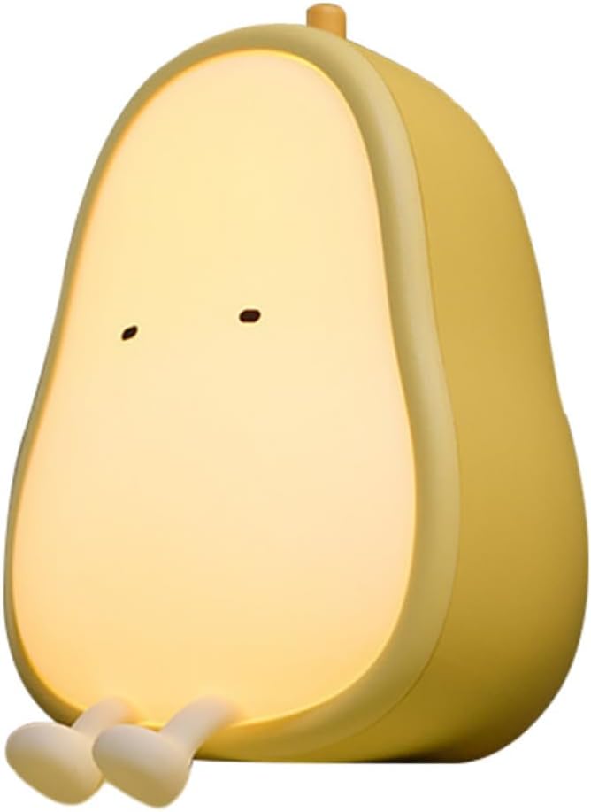 VICASKY Rechargeable Small Night Light Pear-Shaped Bedside Lamp with Touch Control, Decorative Indoor Table Lamp for Nursery and Bedroom, Portable USB Nightlight and Adults - Image 1