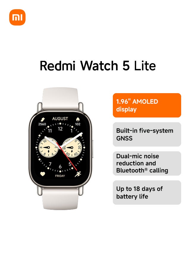 Xiaomi Redmi Watch 5 Lite 1.96-Inch BHR8791GL Stylish Smartwatch with Fitness Tracking & Health Monitoring Light Gold Light Gold - Image 1