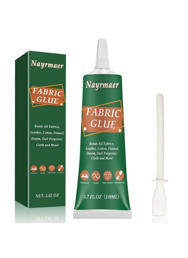 Nayrmaer Fabric Glue, Permanent Clear Washable Clothing Glue For All Fabrics, Cotton, Flannel, Denim, Leather, Polyester, Doll Repair, 24 Hours Dry And Waterproof  - Image 1
