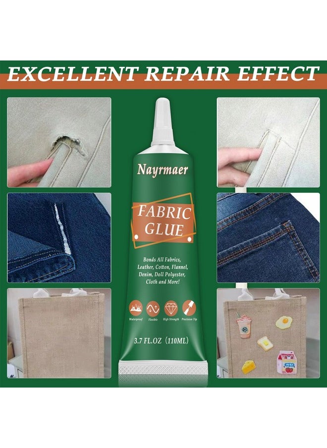 Nayrmaer Fabric Glue, Permanent Clear Washable Clothing Glue For All Fabrics, Cotton, Flannel, Denim, Leather, Polyester, Doll Repair, 24 Hours Dry And Waterproof  - Image 4