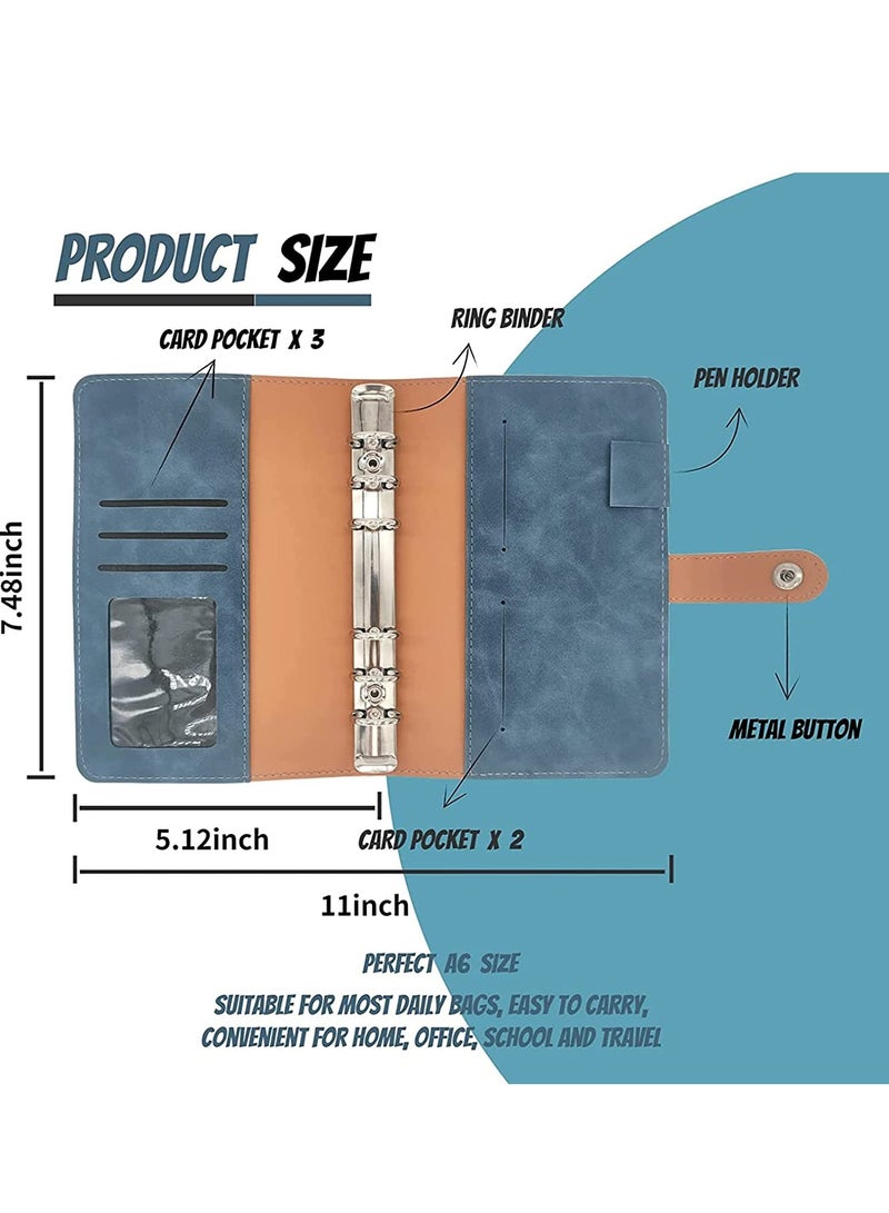 Budget Binder with Envelopes, Cash for Budgeting, A6 with Stickers,  Saving with 24Pcs Expense Sheets(Blue) - Image 4
