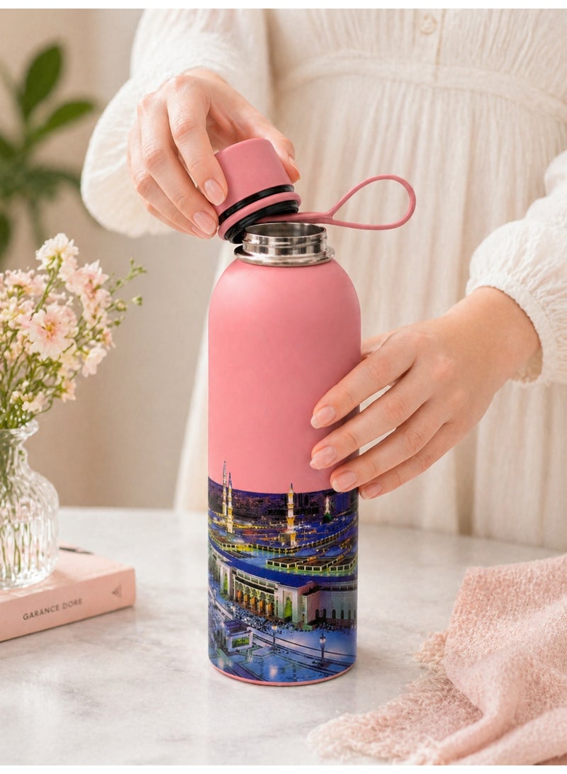 Islamic Design Water Bottle | Reusable Leakproof Drinking Bottle | Lightweight Portable Travel Bottle | Durable BPA-Free Water Flask for School, Office, Gym & Outdoor Use - Image 1