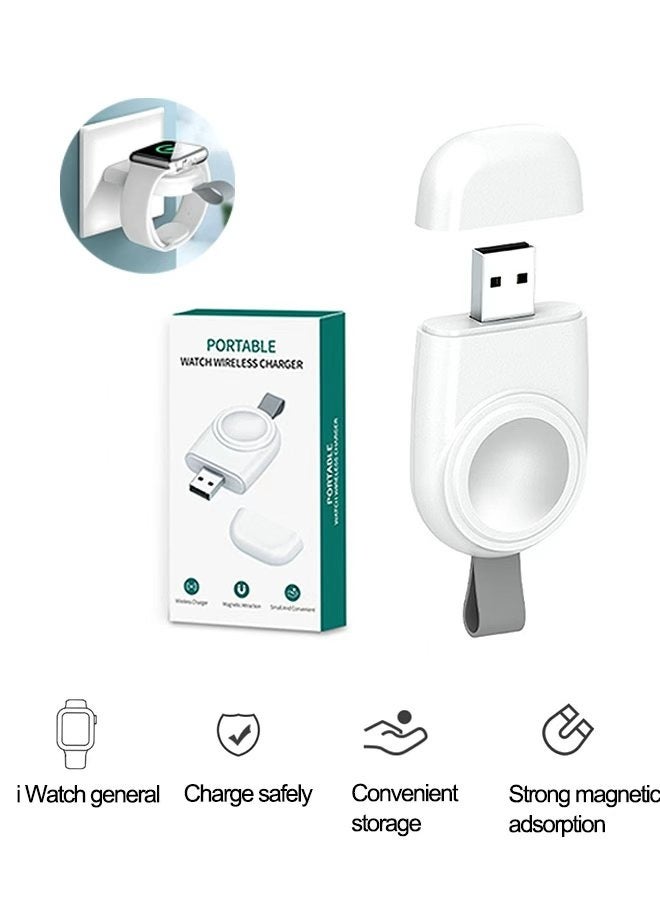 Gecomo Portable Wireless Apple Watch Charger with USB C Fast Charging - USB Portable Magnetic Fast Charging Travel Car Chargers for iWatch Compatible with Series 10 9 8 7 6 5 4 3 2 1 Ultra 2 Ultra SE 2 SE - Image 1