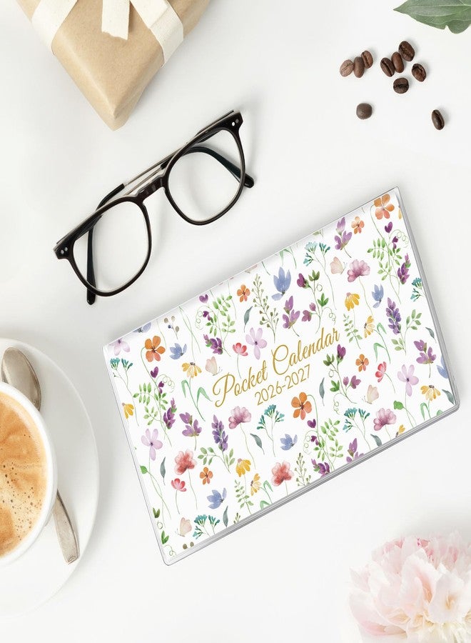 Skydue Pocket Calendar 2026-2027 for Purse, 2026-2027 Pocket Planner 24 Months with Soft Waterproof Cover and Premium Paper, 6.5" x 3.5", Bloom - Image 2