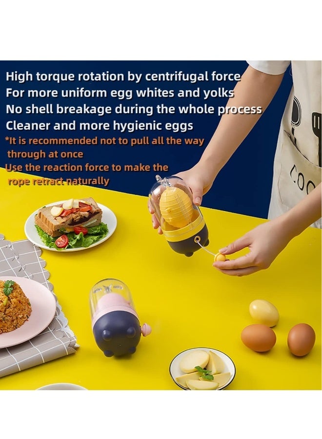 Portable Scrambler, Golden Egg Maker Hand-Pull, Egg Scrambler Shaker, Kitchen Cooking Tools Whisk Spinner Gadgets, Suitable For Making Hard Boiled Eggs - Image 4