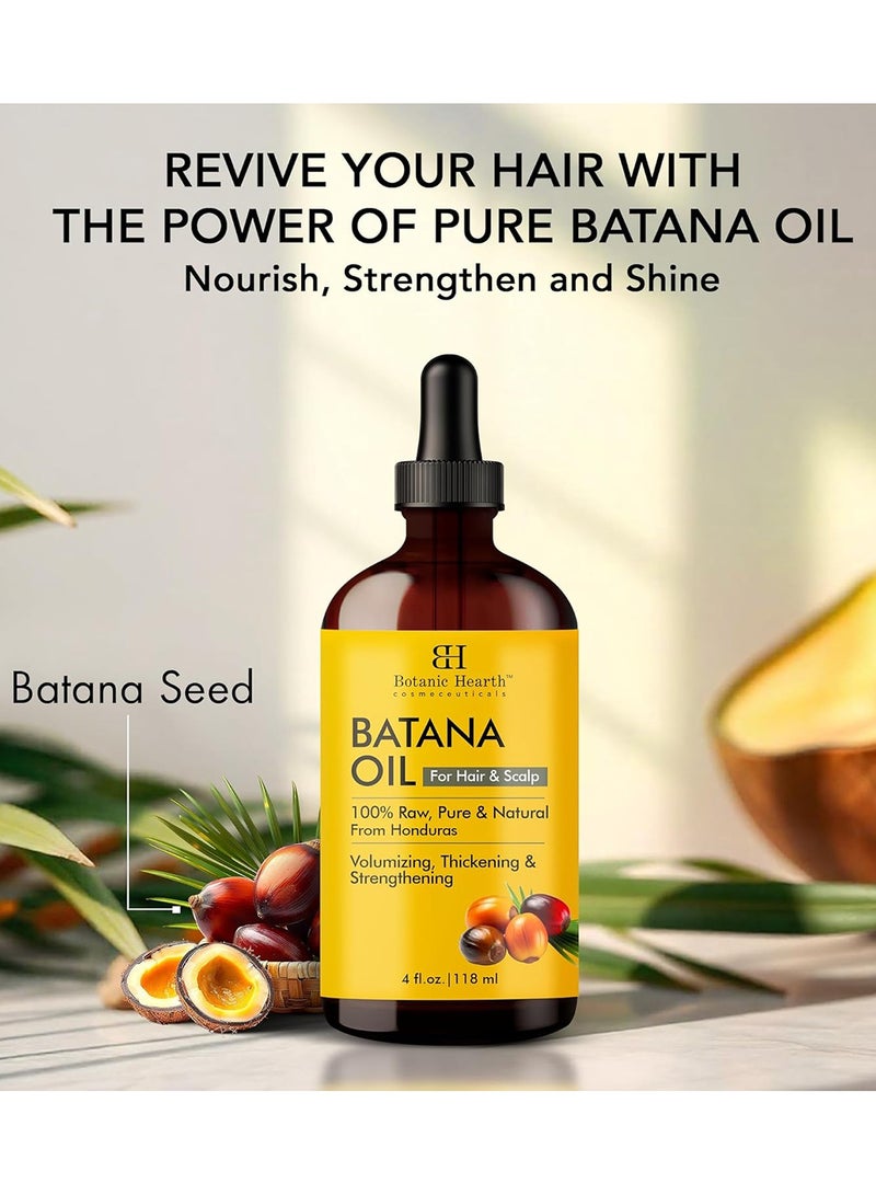 Botanic Hearth Pack of 2 - Raw Batana Oil for Hair Growth 118 ml 100% Pure & Unrefined Oil from Honduras For Thicker, Stronger Hair - Image 3