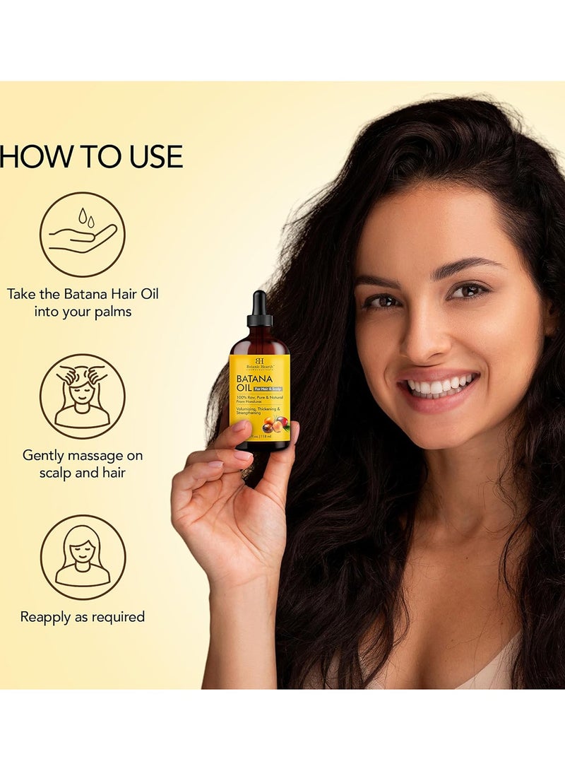 Botanic Hearth Pack of 2 - Raw Batana Oil for Hair Growth 118 ml 100% Pure & Unrefined Oil from Honduras For Thicker, Stronger Hair - Image 5