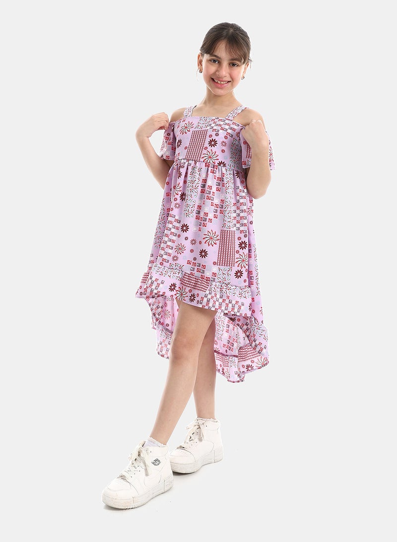 Andora Off Shoulder Casual Dress_Purple - Image 5