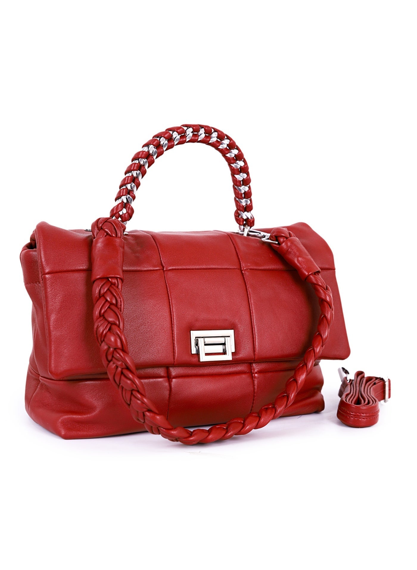 Women's Leather Shoulder Bag – Elegant Top Handle & Crossbody Bag with Long Strap