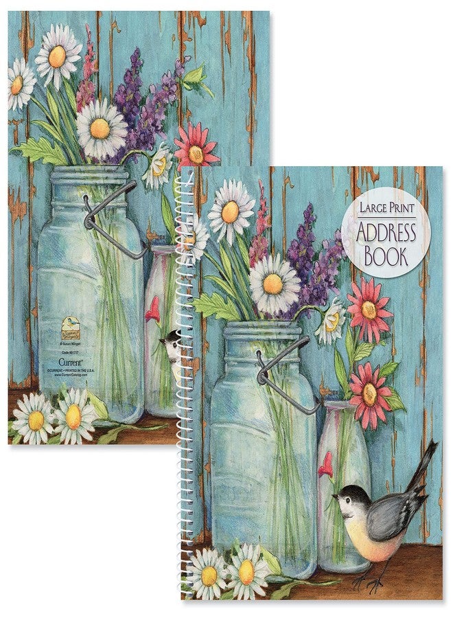 Current Jar Large Print Address Book, 56 Pages, Big 7” x 8.5” Spiral Bound, Soft Cover Organizer for Contact Phone Number, Mailing Address, & Email, Easy-to-Read Senior Logbook - Image 5