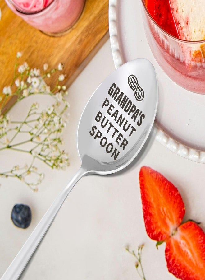 HSNBT Grandpa's Peanut Butter Spoon Gift, Father's Day Gifts for Grandpa Papa Grandad Grandfather Birthday Christmas Gift from Grandkids, Best Grandpa Ever Gifts Engraved Stainless Steel Spoon - Image 5