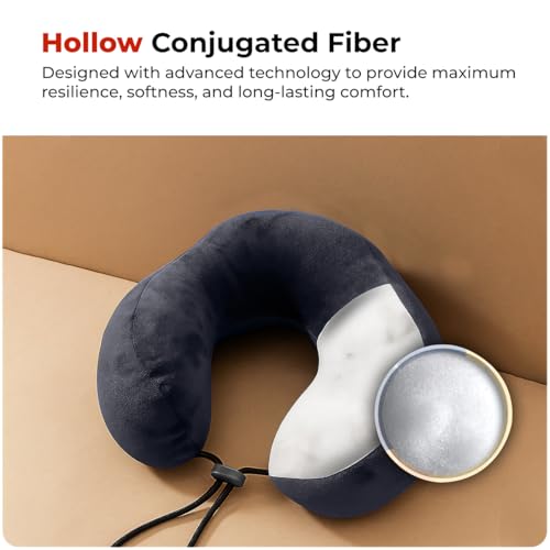Trajectory Travel Neck Pillow for Travelling and Sleeping in Airplane Flight, Cab, Car, Train, Bus for Men and Women Blue (As seen on Shark Tank) - Image 5