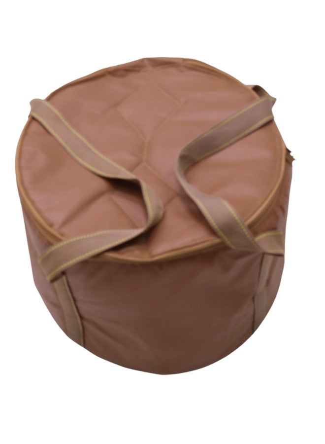 SMART HOME Round Design Camping Travel Duffel Bag, Zipper Picnic Bag, Large Size 45*45*40cm Thai Cloth - Image 1