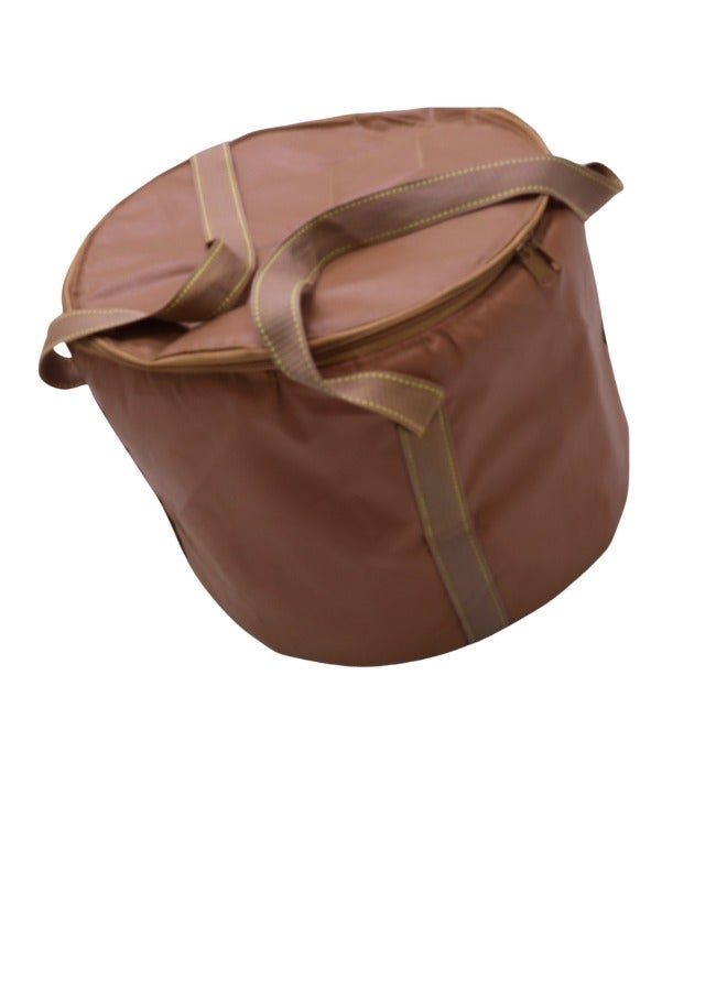 SMART HOME Round Design Camping Travel Duffel Bag, Zipper Picnic Bag, Large Size 45*45*40cm Thai Cloth - Image 4
