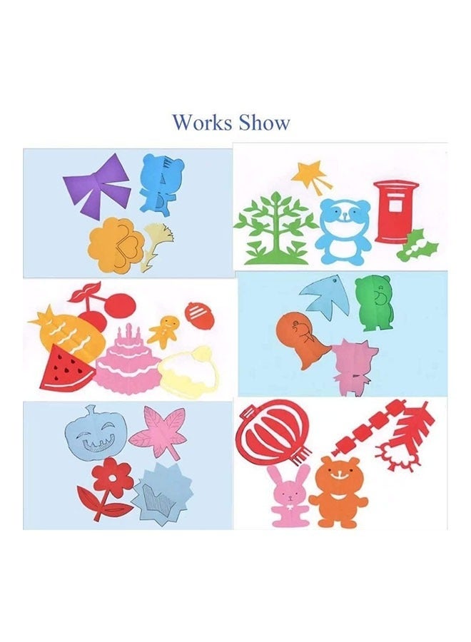 240 Pcs Kids Paper Cutting Set Paper Activity Toys with 2 Safe Scissors Educational Toys for Kids Gift Idea