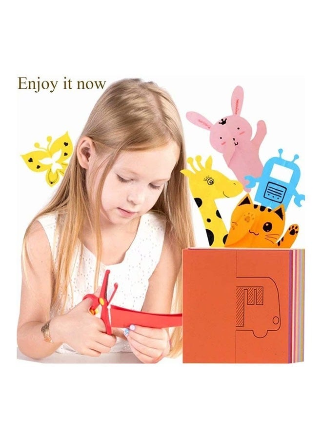 240 Pcs Kids Paper Cutting Set Paper Activity Toys with 2 Safe Scissors Educational Toys for Kids Gift Idea