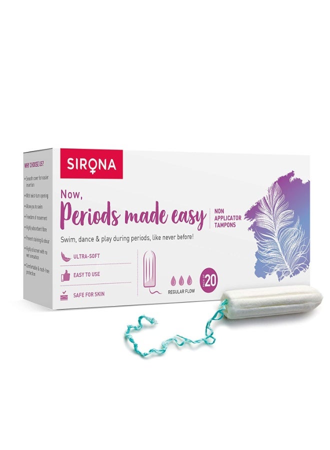 Sirona Period Made Easy Tampons - 20 Piece & Sirona Reusable Blink & Glow Face Razor for Women - 1 Razor - Image 4