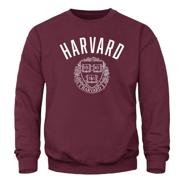 Barnesmith Harvard University Adult Unisex Crewneck Sweatshirt, Heritage, Crimson, Small - Image 1