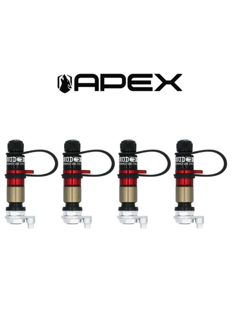 APEX PERFORMANCE PRODUCTS APEX Performance 3.0 Rapid Precision Fast Deflation Valves – XL (Deep Recess) Set of 4 - Image 1