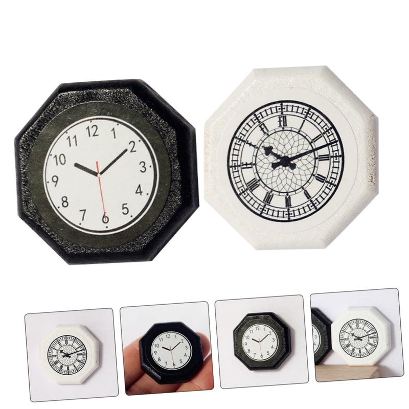 Miniature Wall Clock Set Of 4 For Dollhouse Tiny Scale Furniture Accessories - Image 5