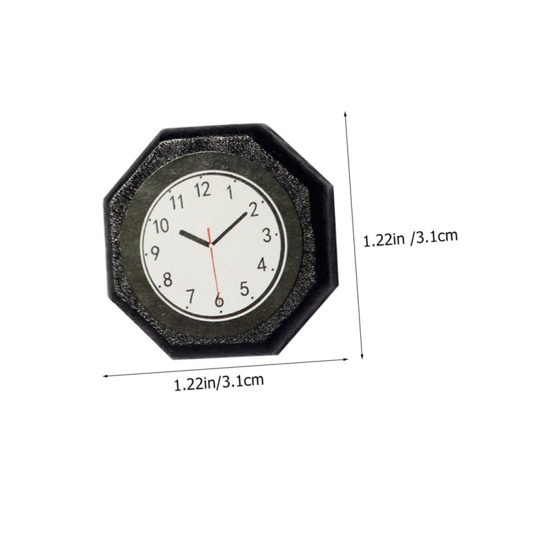 Miniature Wall Clock Set Of 4 For Dollhouse Tiny Scale Furniture Accessories - Image 3