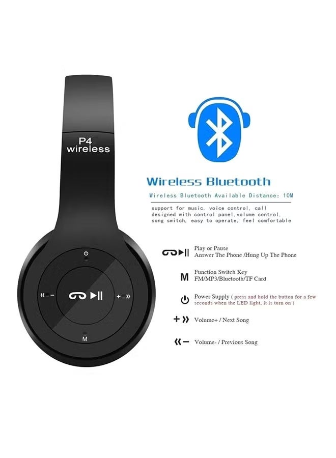 سماعة رأس ستيريو بلوتوث ACCH-On-Ear سوداء - Image 2