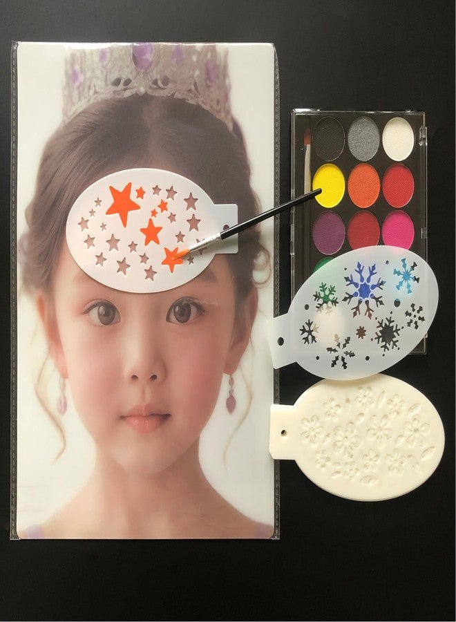 KUANSHENG Face Painting Stencils Set – 24 PCS Reusable Body Art Templates with Butterflies, Christmas Snowflakes, Leopard Prints for DIY Halloween Party Makeup - Image 5